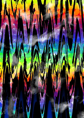 ' Noise' Rainbow Abstract Fractal Art Poster