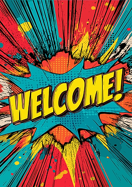Welcome Comic Book Style Explosion