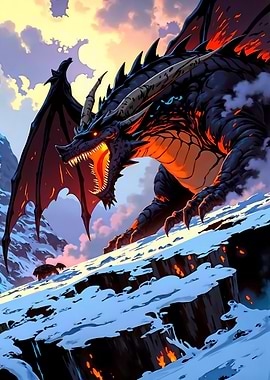 Dragon on Snowy Mountain