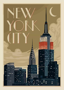 New York City Art Deco Poster