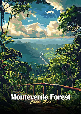 Monteverde Forest Costa Rica Landscape Art