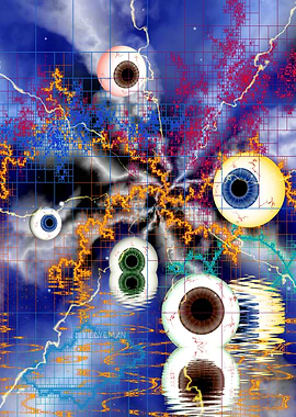 'Mechanized Consciousness' Fractal Art Poster