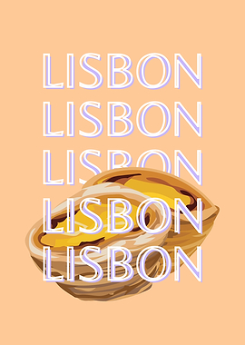 Lisbon Pastel de Nata Illustration Portugal Travel Art