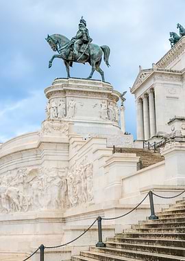 Vittoriano Monument with Equestrian Statue, Rome