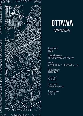 Ottawa Canada City Map