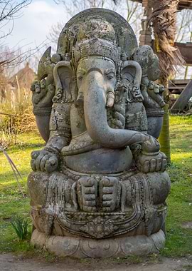 Stone Ganesha Statue Outdoor