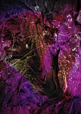 Abstract Rock Formation with Vibrant Colors