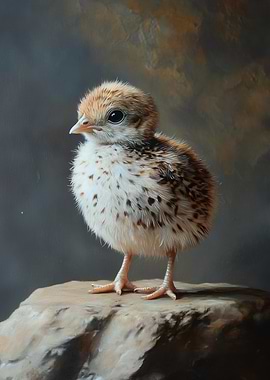 Adorable Bird Chick Portrait