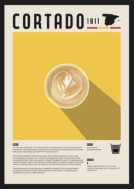 Cortado Coffee Poster