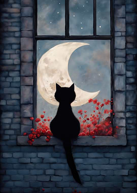 the moon and the cat