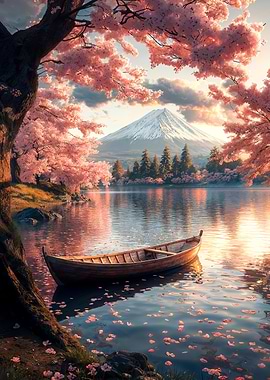 japan mount fuji sakura