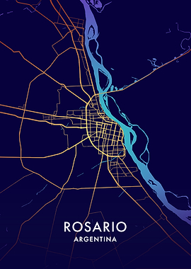 Rosario, Argentina City Map