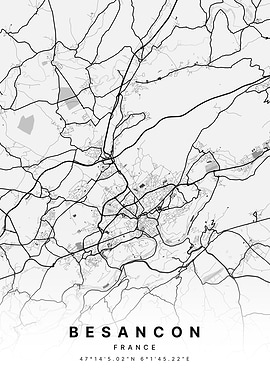 Besancon, France Map
