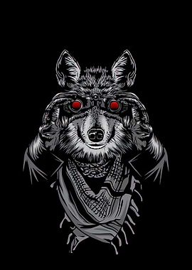 Tactical Wolf with Night Vision Goggles