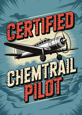 Certified Chemtrail Pilot Airplane Art