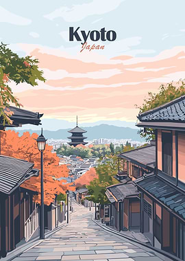 Kyoto Japan Illustration