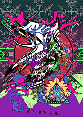 Abstract Dragon Digital Art