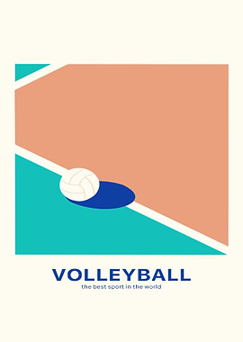 Volleyball Court Minimalist Art