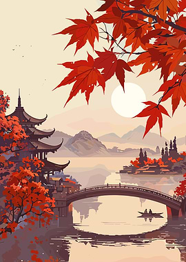Japanese Autumn Landscape