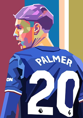 Cole Palmer pop art Portrait
