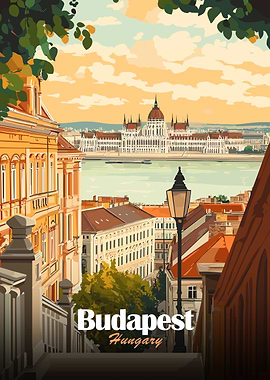 Budapest, Hungary Travel Poster