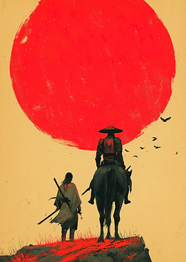 Samurai Journey Under the Red Sun