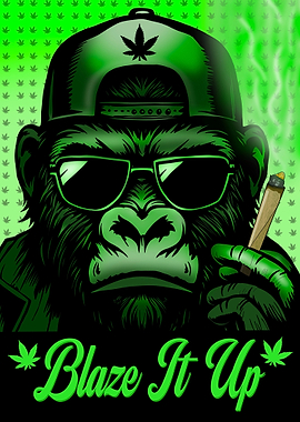 Cool Gorilla with Blunt