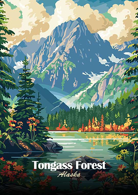 Tongass Forest Alaska Landscape Art