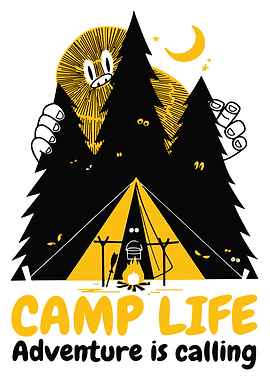 Funny Camping Monster – Camp Life Adventure
