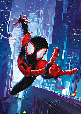 Into the Spider-Verse Miles Morales in Action
