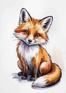 Cute Fox Illustration