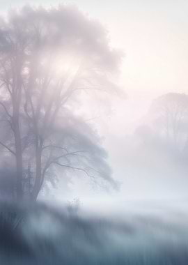 Misty Morning Landscape