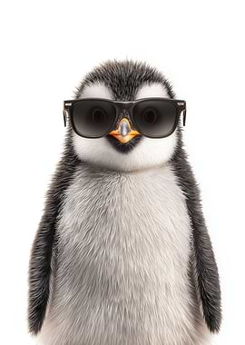Cool Penguin with Sunglasses Portrait