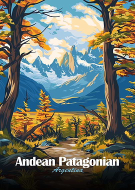 Andean Patagonian Argentina Landscape Art