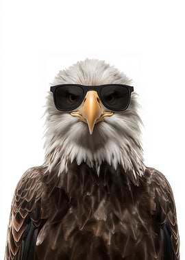 Cool Eagle with Sunglasses