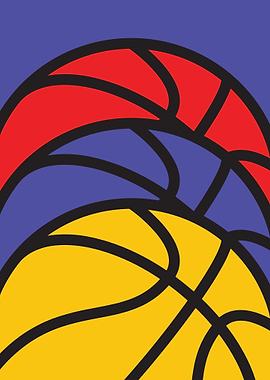 Abstract Basketball Art
