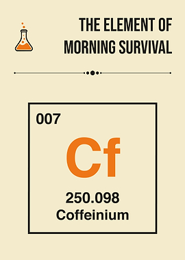 Element of Morning Survival Funny Coffee Periodic Table Coffeinium