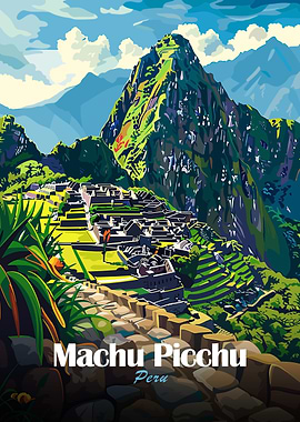 Machu Picchu, Peru Travel Poster