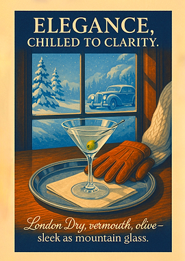 Elegance, Chilled to Clarity Martini