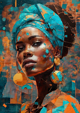 Abstract Portrait of a African Woman