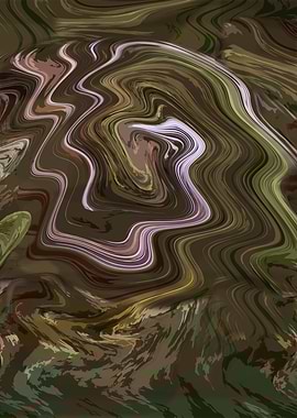 Abstract Earth Tone Swirls SA3