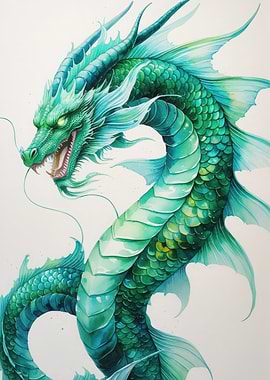 Green Dragon Illustration