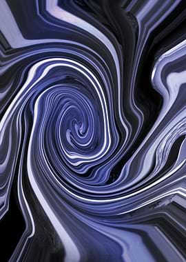 Abstract Blue and White Swirl SQ1