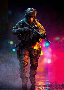 Soldier Combat Gear Rifle