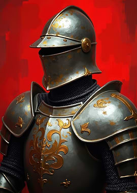 Medieval Knight in Shining Armor