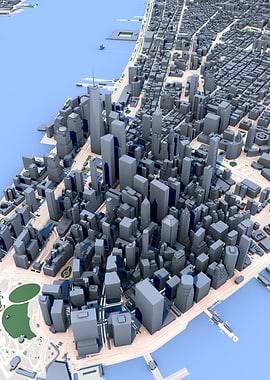 Aerial 3D Model of New York City