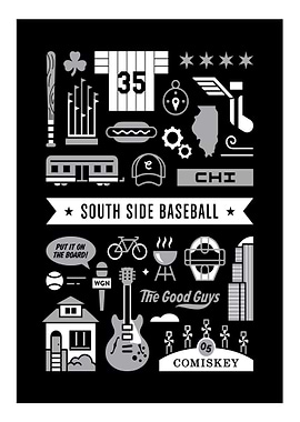South Side Baseball Graphic Art