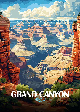 Grand Canyon USA Travel Poster