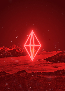 Fire Mountain Sacred Geometry in a Crimson World