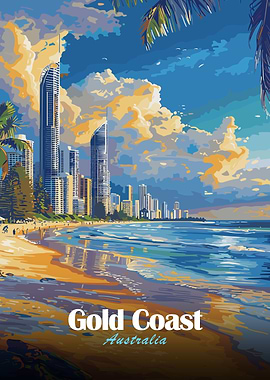 Gold Coast Australia Beach Skyline